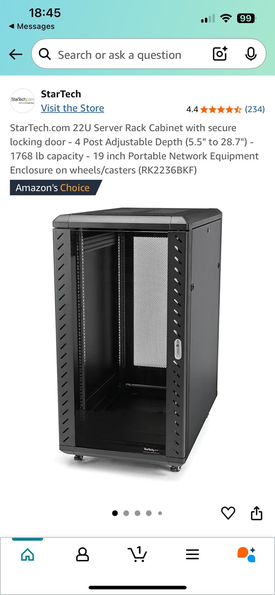 https://offerup.com/redirect/?o=U3RhclRlY2guY29t 22U Server Rack Cabinet