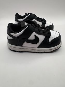 Pre-owned Nike Dunk Low TD Size 6c Toddler Baby Panda Black White CW1589-100