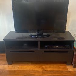 Black Wooden TV Stand 