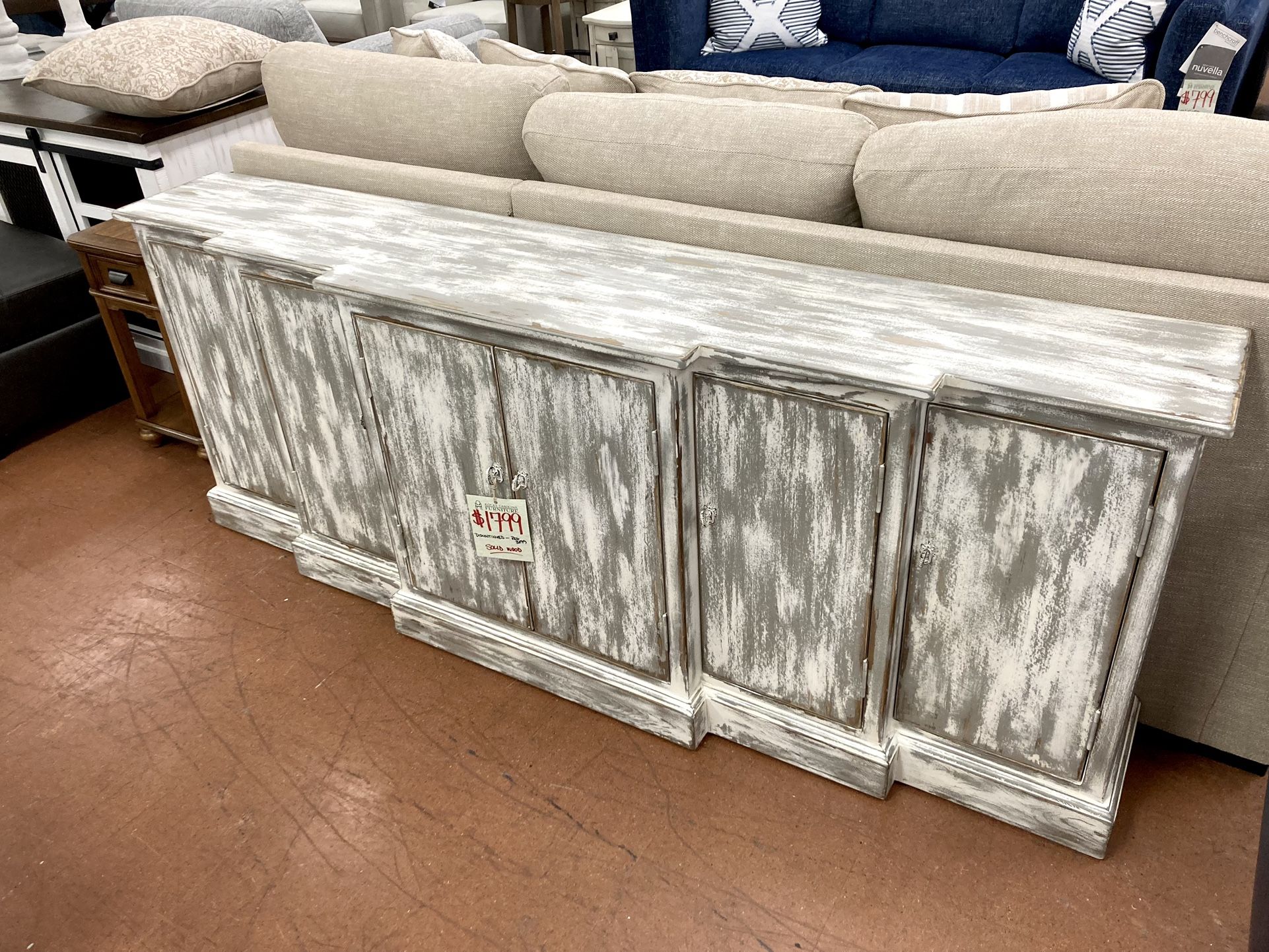 New 80” Console — SOLID WOOD