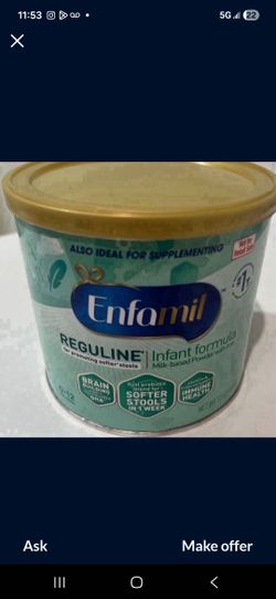 12 Enfamil REGULINE 7.2 Ounce Cans 
12 Cans For $160 Cash OR BEST OFFER
 All Brand New & Sealed 
(DELIVERY IS AVAILABLE)