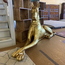 Gold Leaf Great Dane Statue