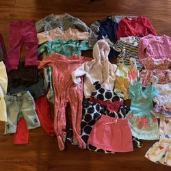 Big Lot Of Little Girl Clothes Size 2T ( Only A Sample Shown In Pics….over 40 Pieces Total) 