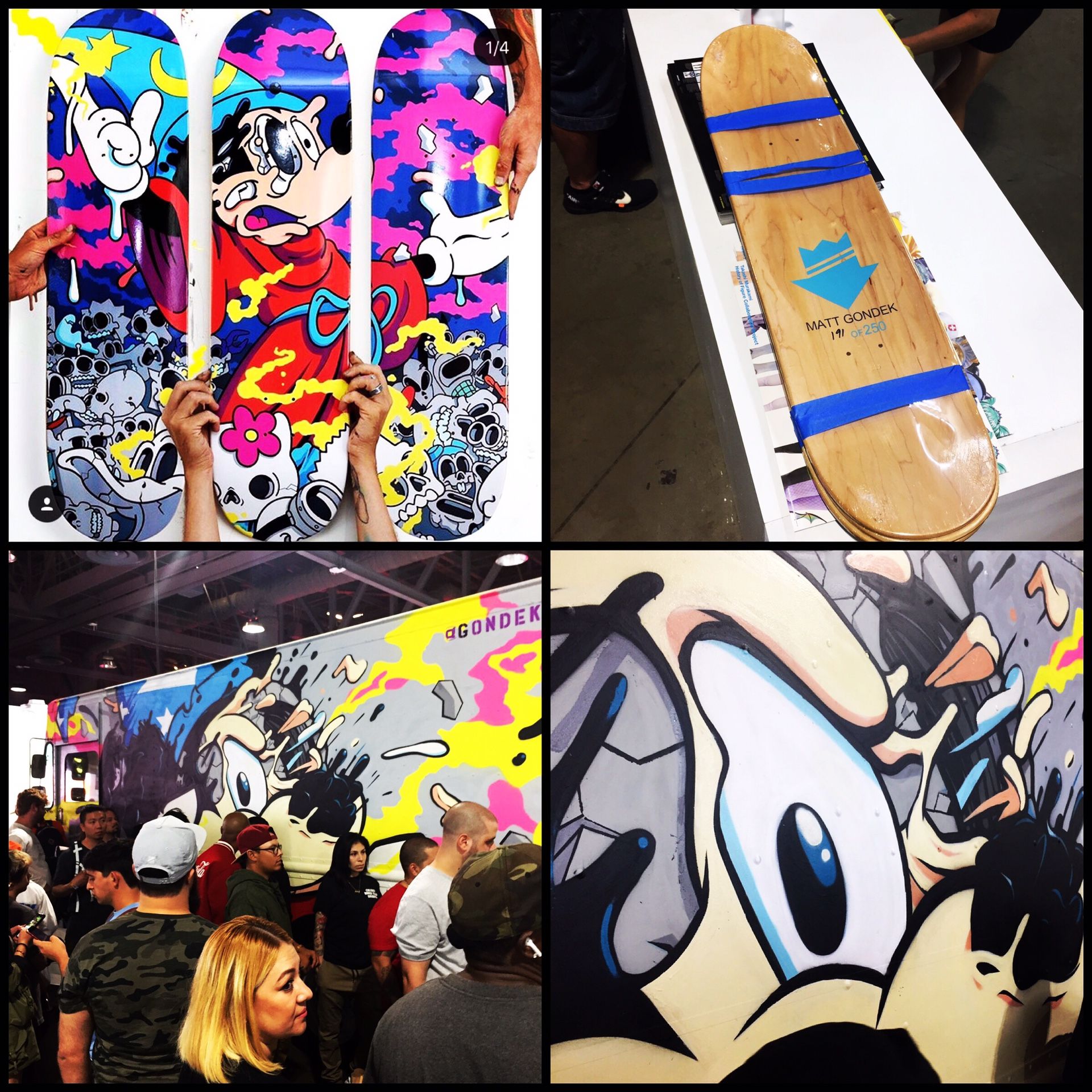 Matt Gondek x Complexcon Deconstructed Wizard Mickey Mouse Skateboard set