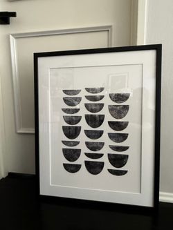 Framed Black and White Art Print 23 x 23