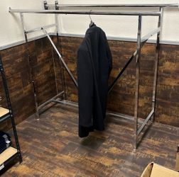 Heavy duty double rail clothing rack