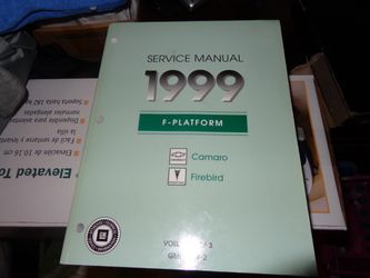 1999 Camaro and Firebird service manual