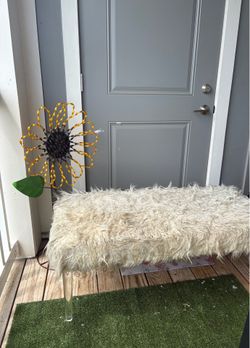 Faux Fur Bench