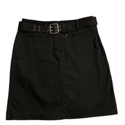 Larry Levine Black Belted Skirt