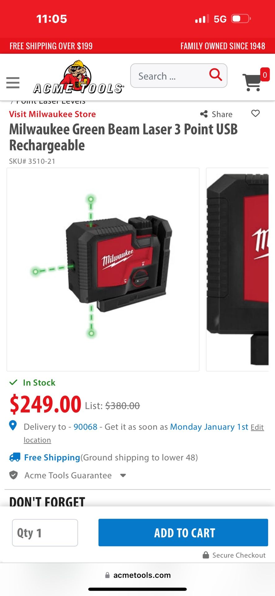 Milwaukee 3510 21 3 Point Laser