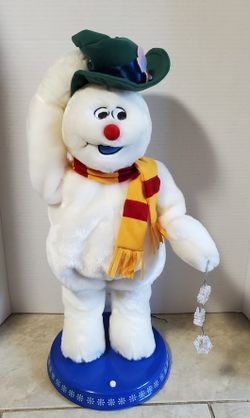Vintage Gemmy Frosty The Snowman Christmas Animated Dancing Spinning Snowflakes