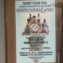 Earth Wind & Fire concert Poster 1972 Original 