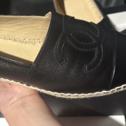 M CHANEL  Leather Espadrilles