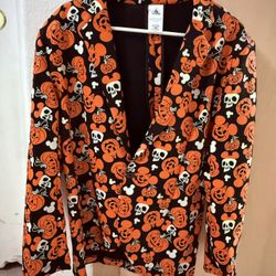Disney MICKEY MOUSE Halloween Pumpkin GLOW-IN-THE-DARK Suit JACKET