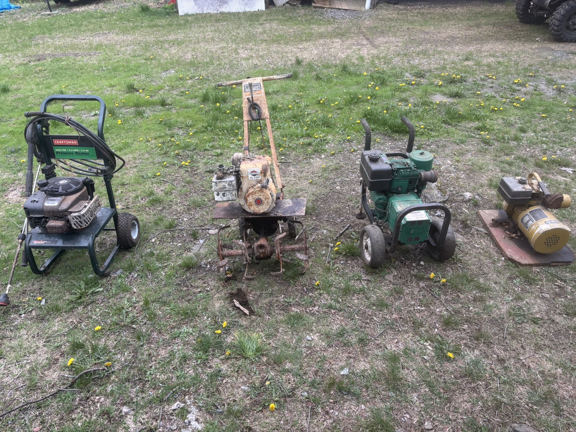 Generator 2x, Tiller, Powerwasher-take All