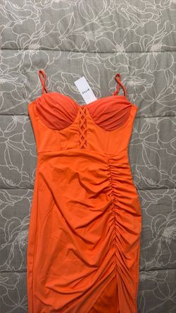 Orange mini dress