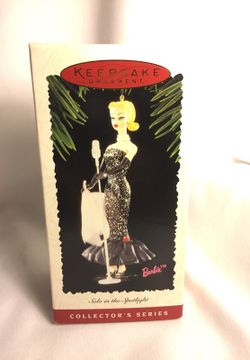 Collectible 1995 Hallmark Collector’s Series Handcrafted Solo in the Spotlight Barbie Ornament