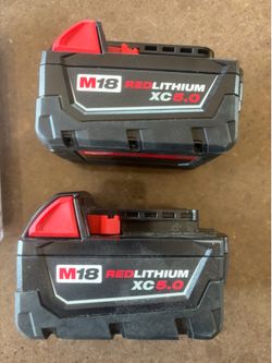 Pair of m18 5.0 batteries