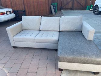 Gray Fabric Sectional Sofa