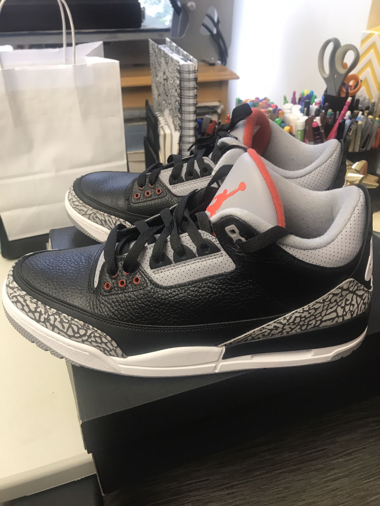 Nike Air Jordan Retro 3 Black Cement 3 VNDS Size 13