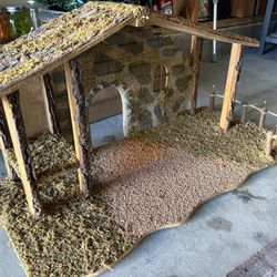 Wooden Nativity Village