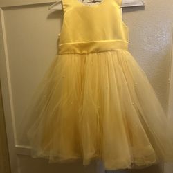 Yellow Dress Size 8 Little Girls 