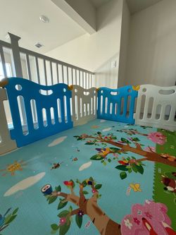 Large Baby Care Playpen + Kids Mat
