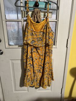 Torrid Yellow Dress Size 2