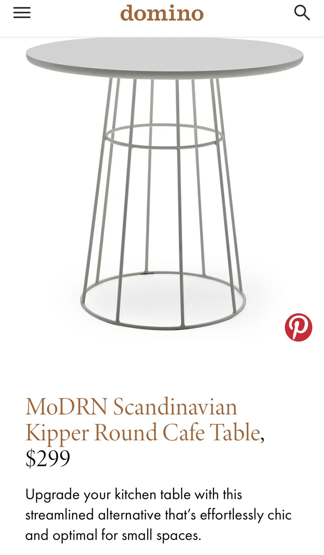 MoDRN Scandinavian Kipper Round Cafe Table