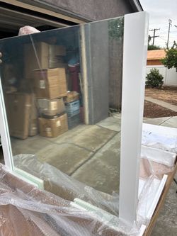 White Framed Mirror