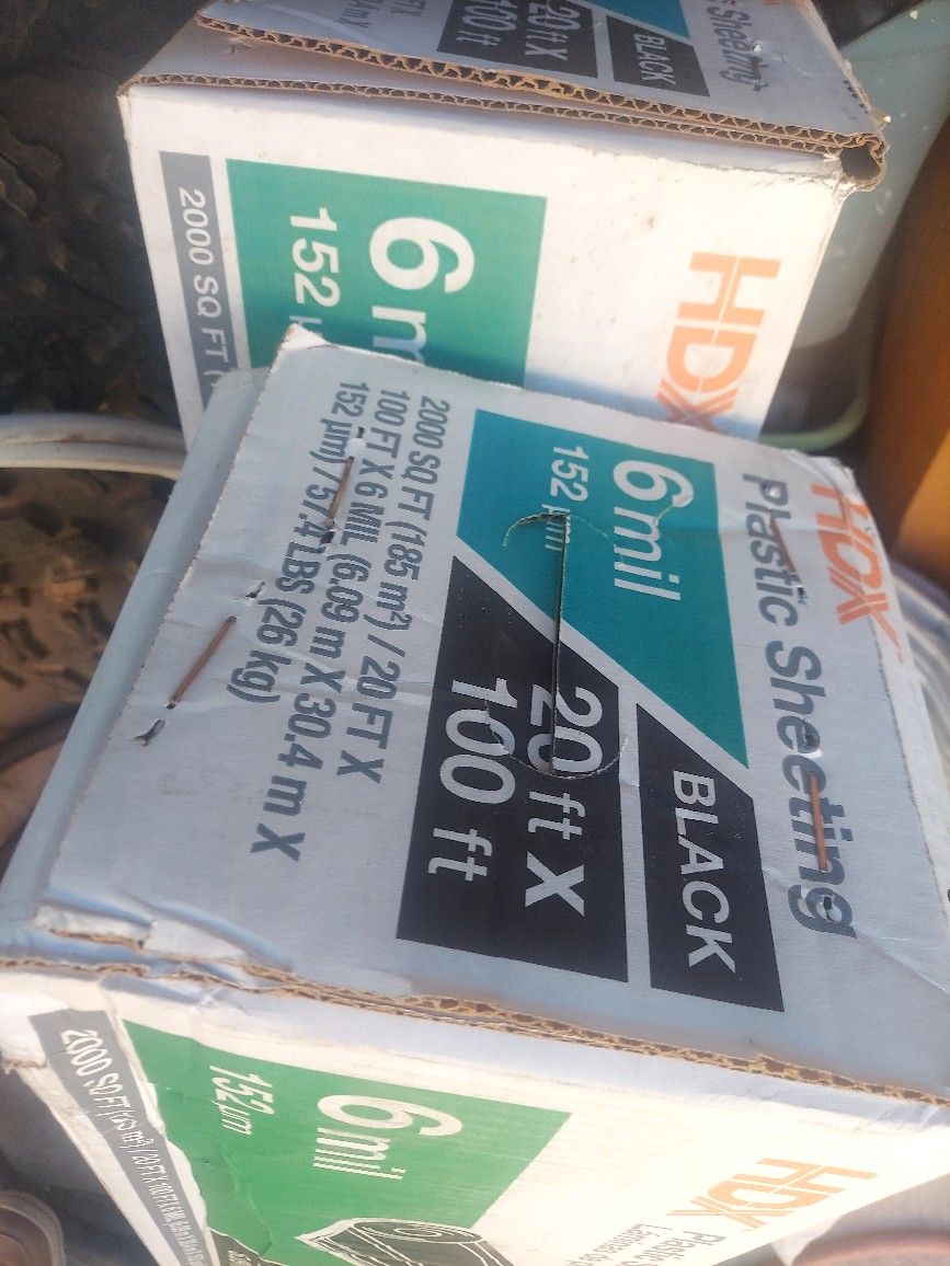 20' X100' Plastic Sheeting 6mil