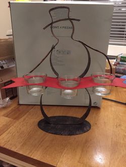 PartyLite Snowman Candle Holder