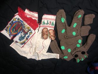 Baby Knitted Groot Costume & Mexican Outfit