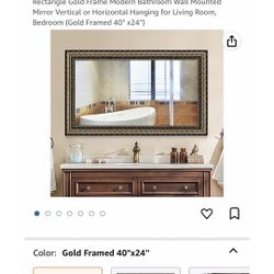 Gold Bathroom Mirror 