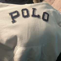 white polo hoodie