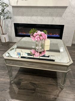 Glass coffee table