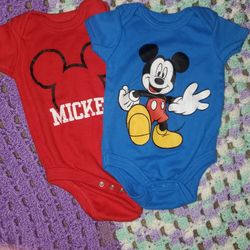 0/3 mo. Mickey Mouse Onsies