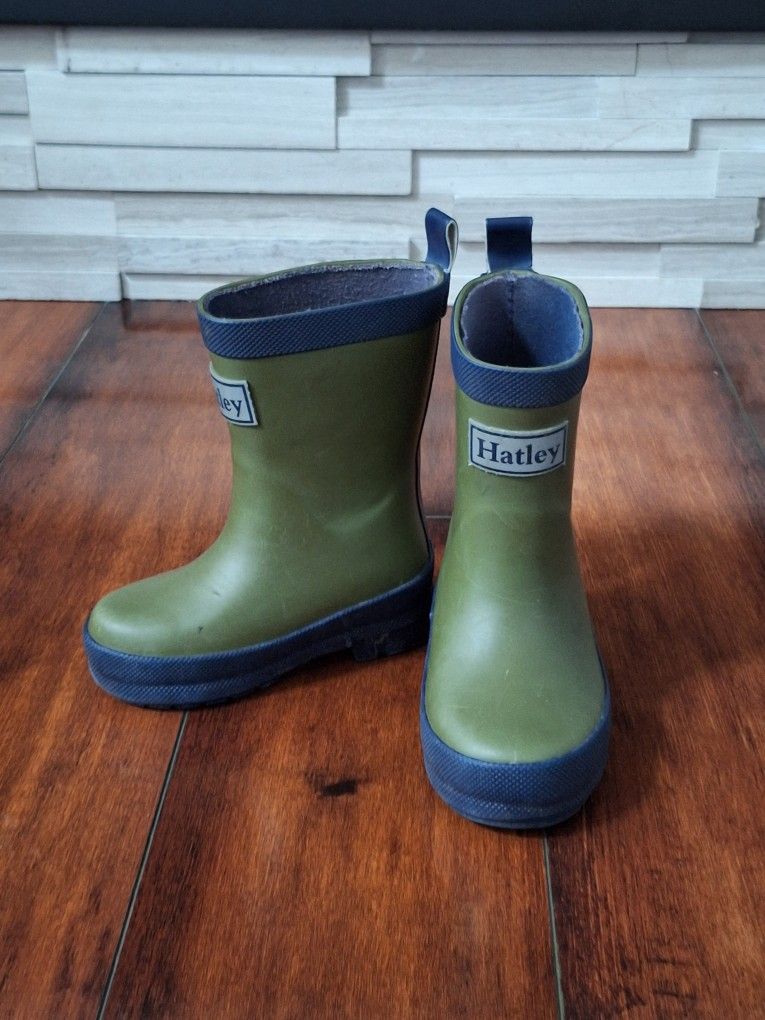 Hatley Kids Forest Green Matte Rain Boots