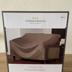New Loveseat Cover Brown-Threshold 