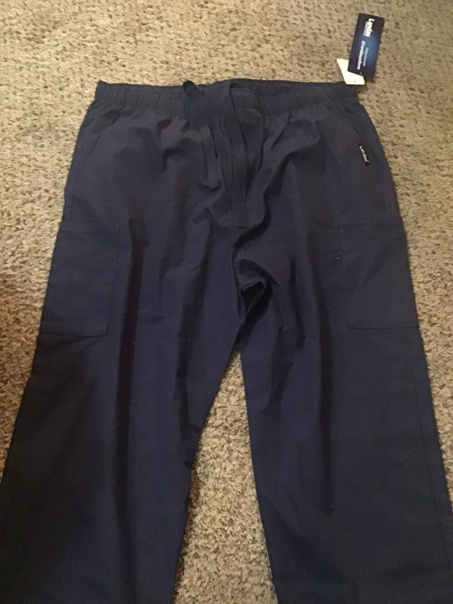 Mens Landau Navy Blue Cargo Pant Scrubs