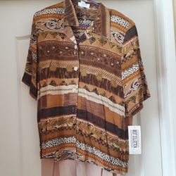 Blouse N Skirt Set Tan Color