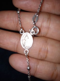 Rosario De Plata Bendesido Para Niño Y Bebe/ Blessed Silver Rosary For Children And Babies