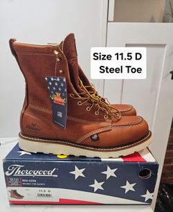 Thorogood Steel Toe Work Boots Size 11.5