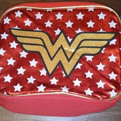 NWOT DC Wonder Woman Insulated Lunch Kit with Handle & Double Zippers
