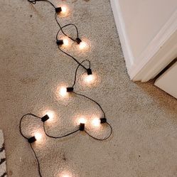 10ct LED Solar Outdoor Orb and Globe String Lights Clear Bulbs - Threshold™
