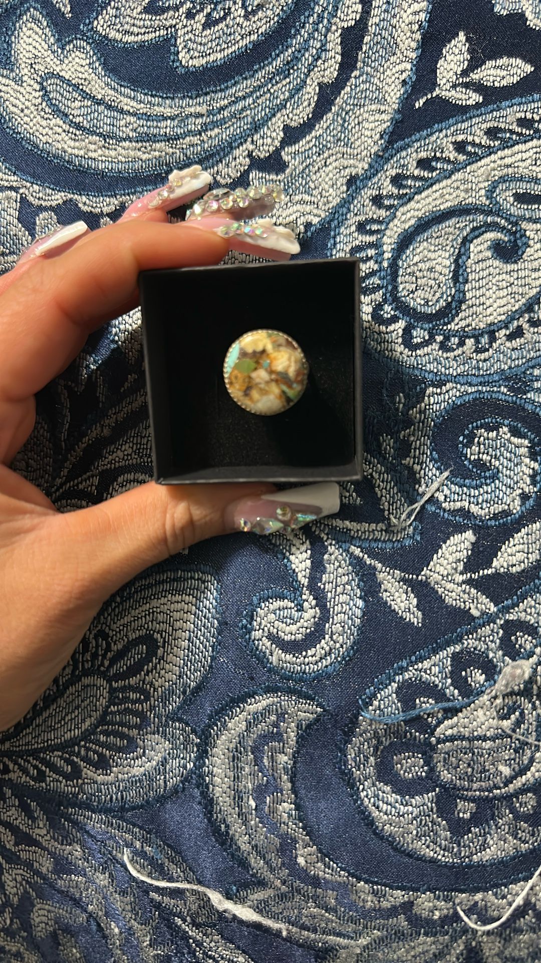 Royston Turquoise Adjustable Ring 