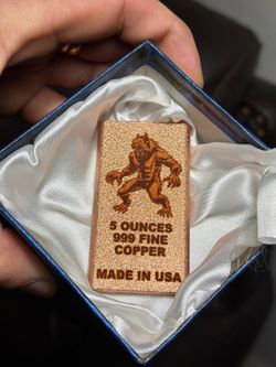 Nice 👍!! 5 oz .999 Fine Copper Werewolf Bar – Made in USA
