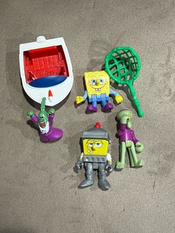 Imaginext SpongeBob SquarePants KNIGHT & Plankton Wizard Set camp coral lot