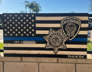 Police Thin Blue Line Flag