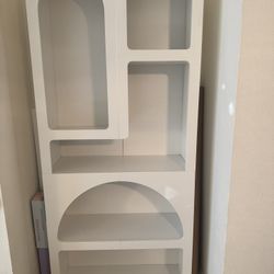 Tall White Bookshelf With Arches